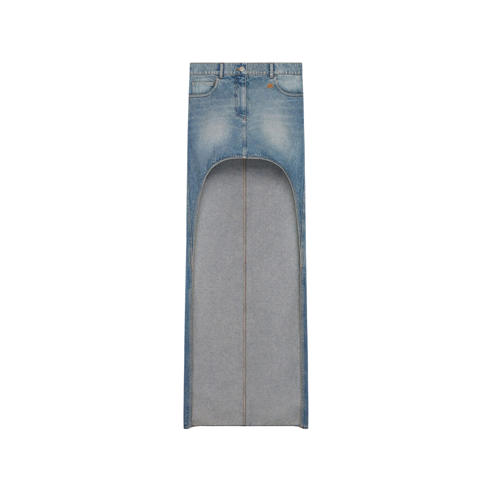 Courrèges Cut-out Button-fastening Long Skirt