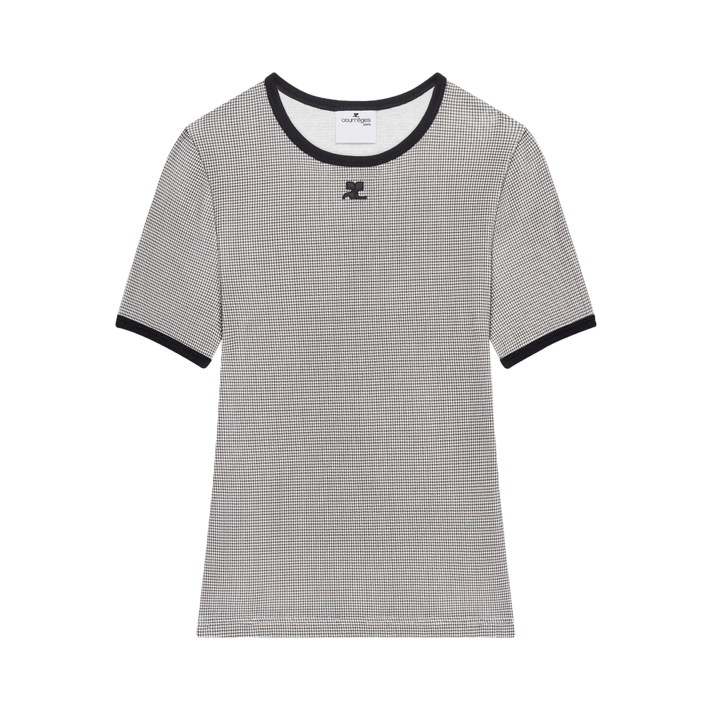 Courrèges Houndstooth-pattern T-shirt