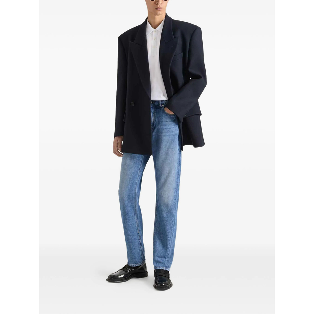Couture Seam Straight Fit Shadow Washed Jeans