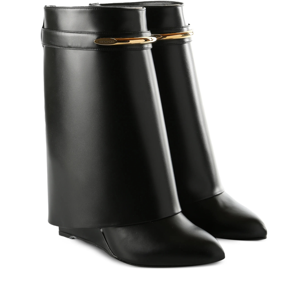 Givenchy Shark Pinch Leather Ankle Boots