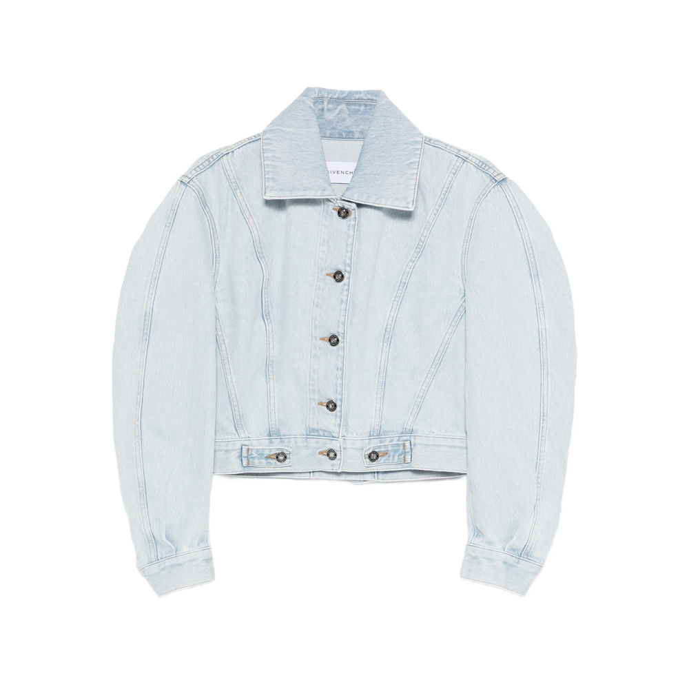 Givenchy Back-to-front Cocoon Jacket In Light Blue Denim