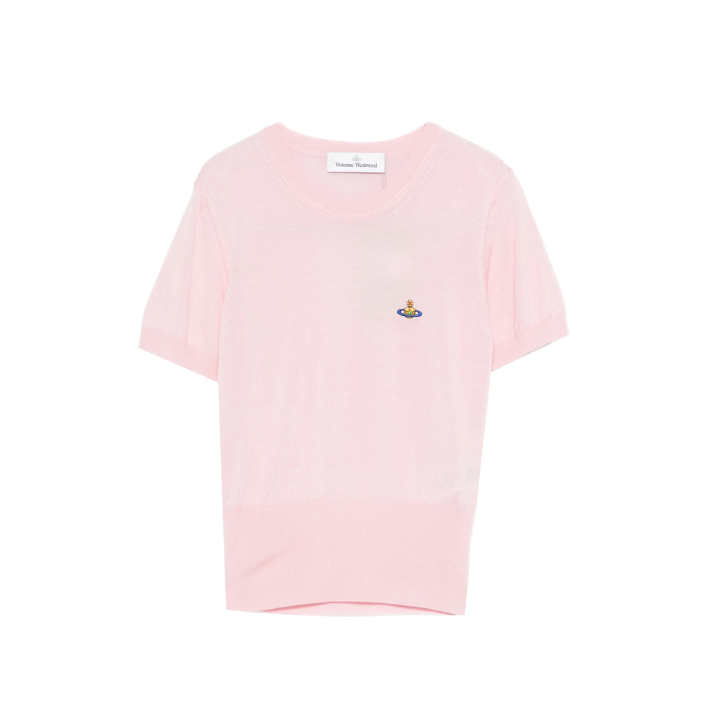 Vivienne Westwood Bea Short-sleeve Sweater In Pink