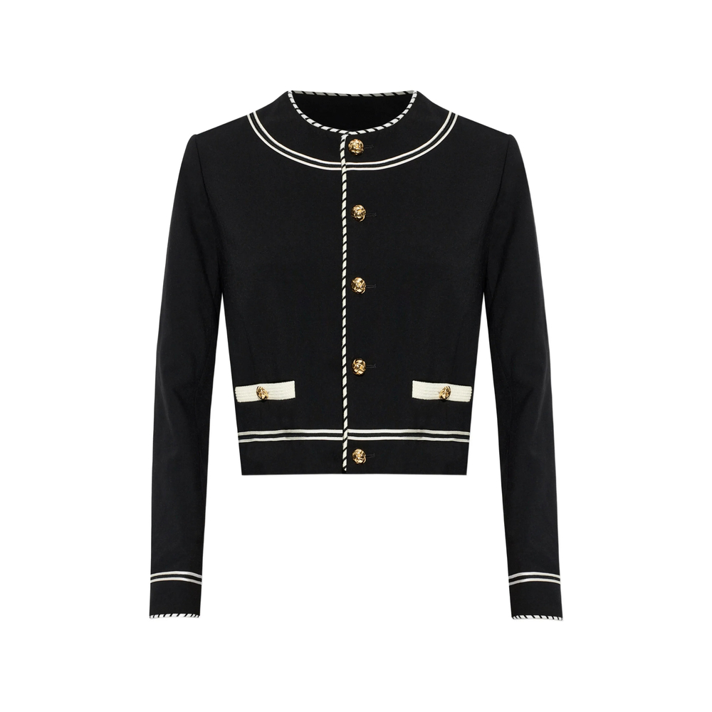 Frame Button Embellished Jacket