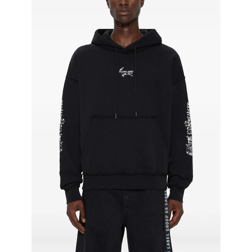 44 Label Group Rear-print Hoodie