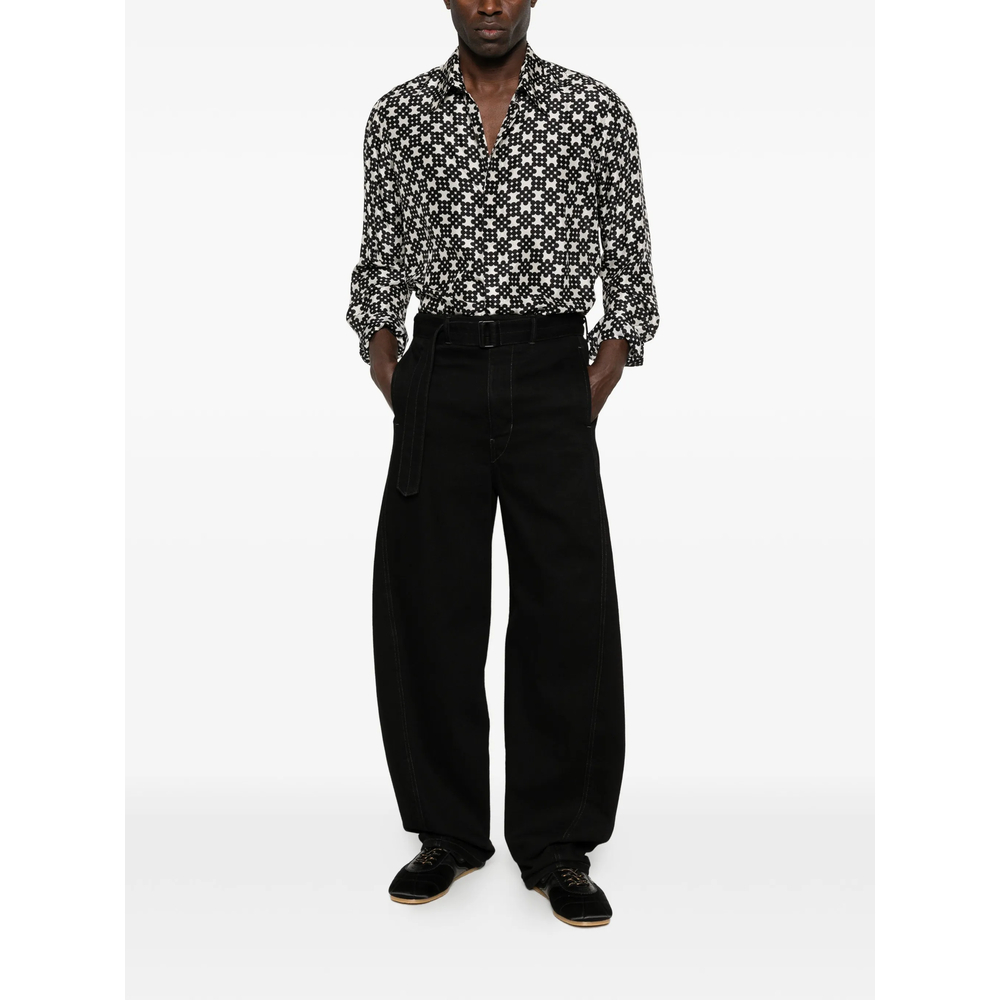 Patterned Long-Sleeve Shirt