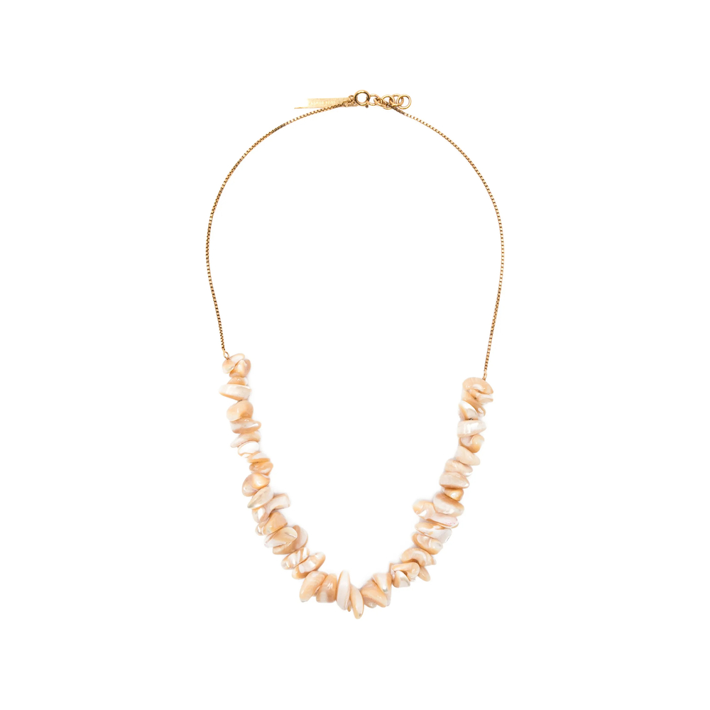 Dries Van Noten Shell Necklace In Purple