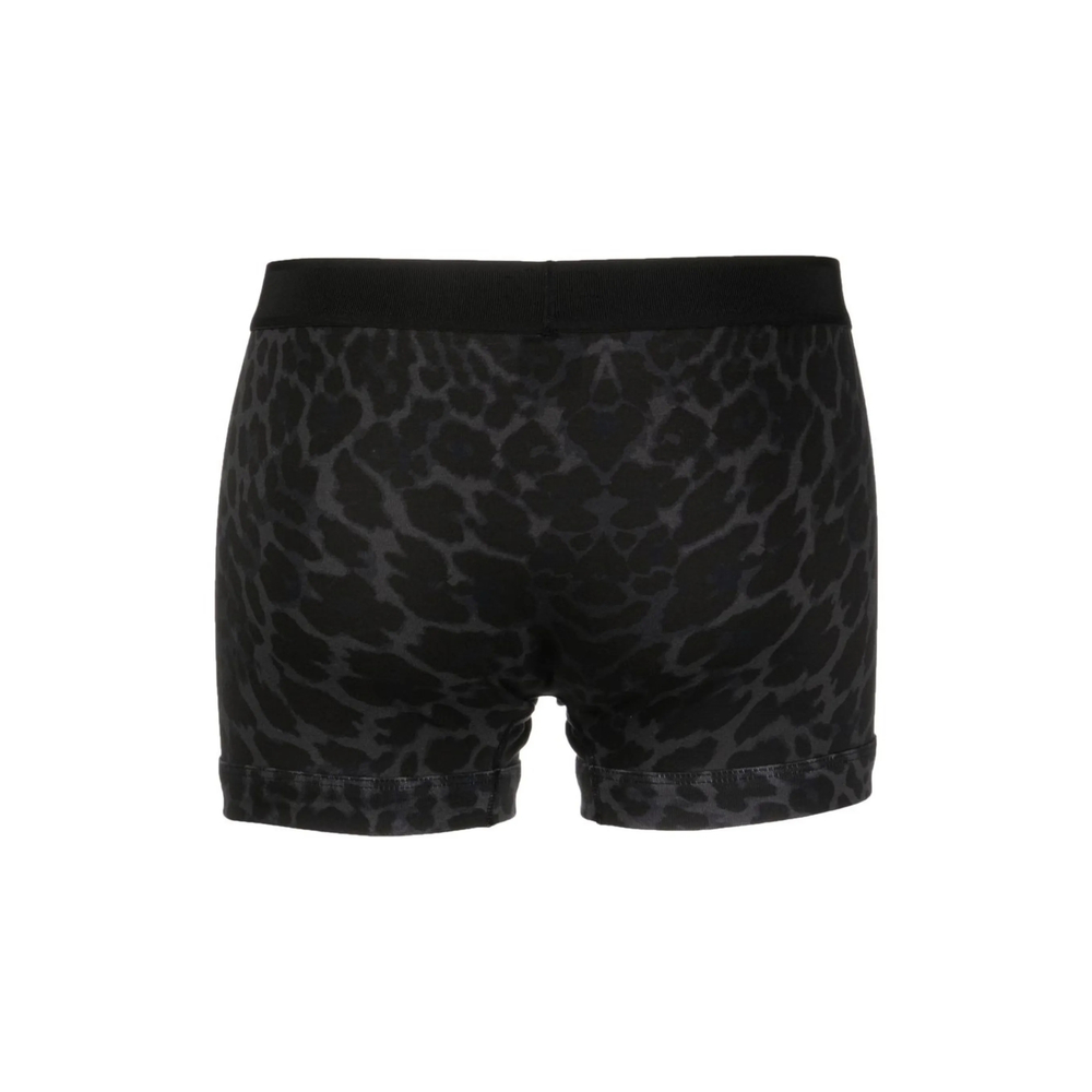 Logo-Waistband Leopard-Print Boxers