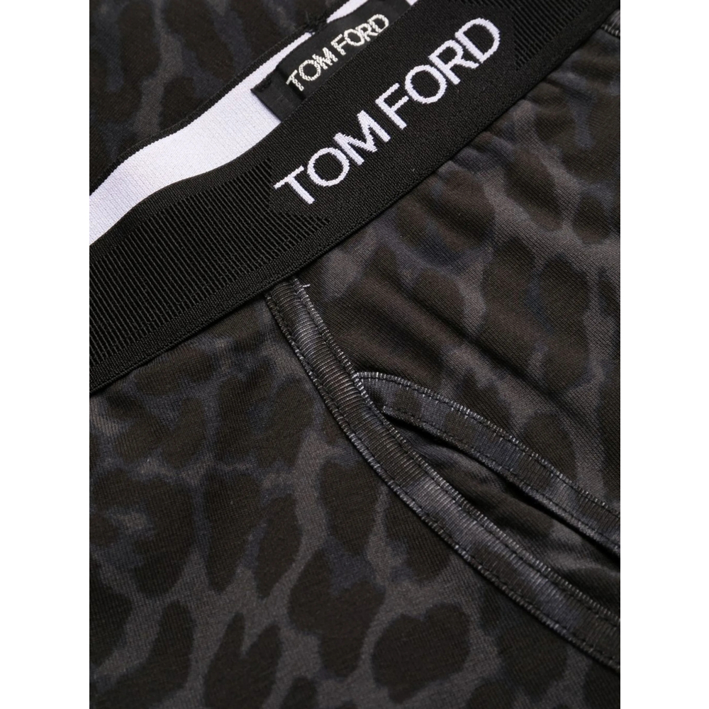 Logo-Waistband Leopard-Print Boxers