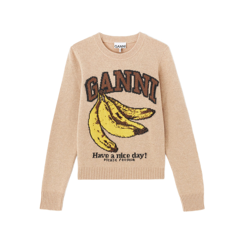 Ganni Graphic Wool Sweater