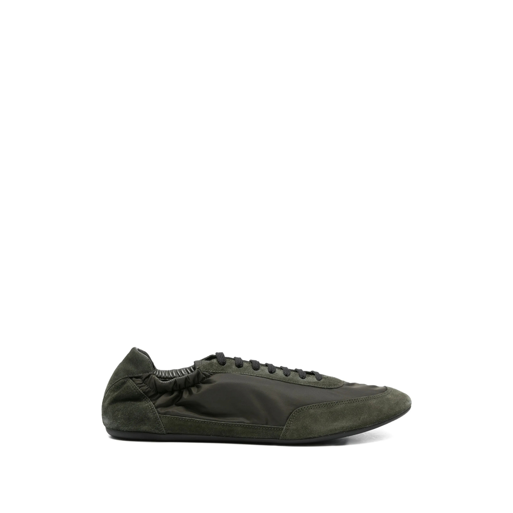 Prada Collapse Re-Nylon And Suede Elasticized Sneakers