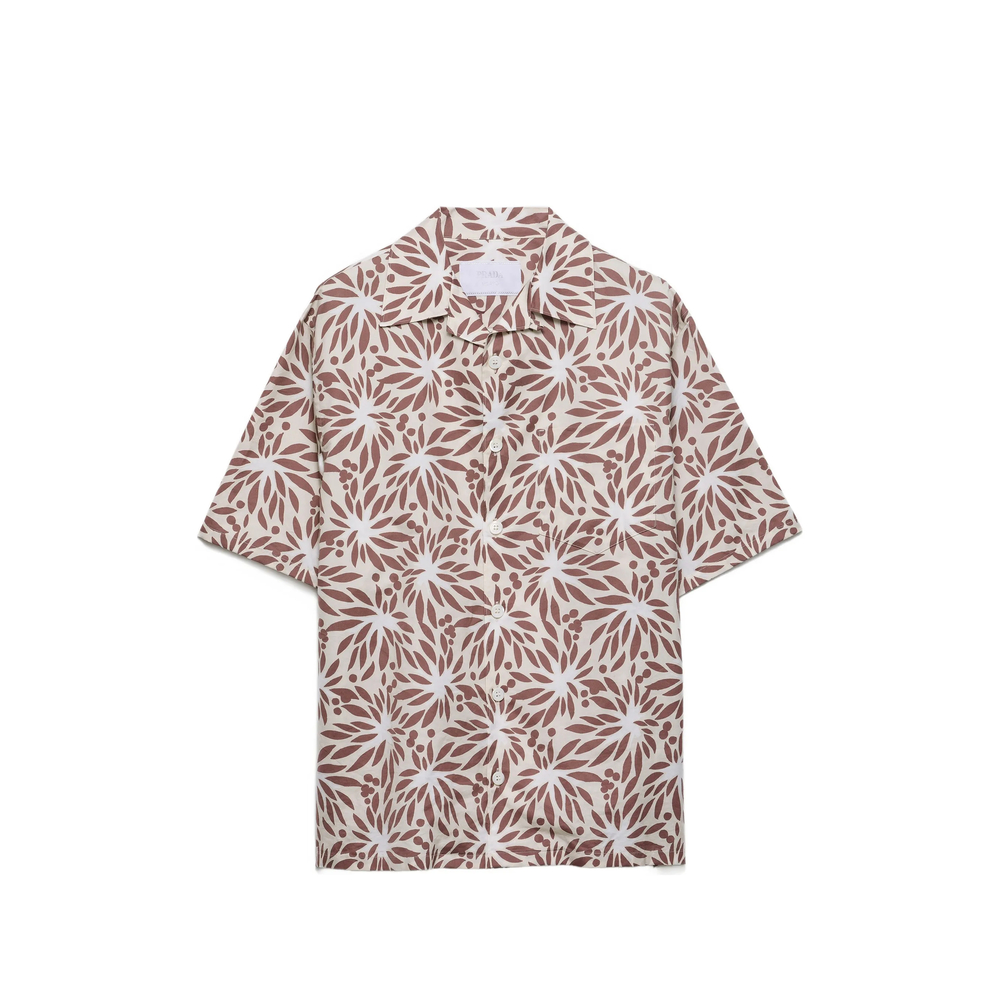 Prada Printed Cotton Bowling Shirt