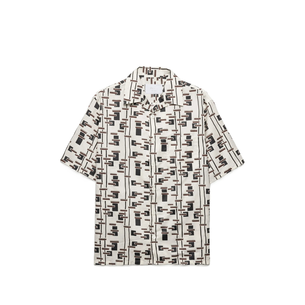 Prada Printed Cotton Blend Shirt