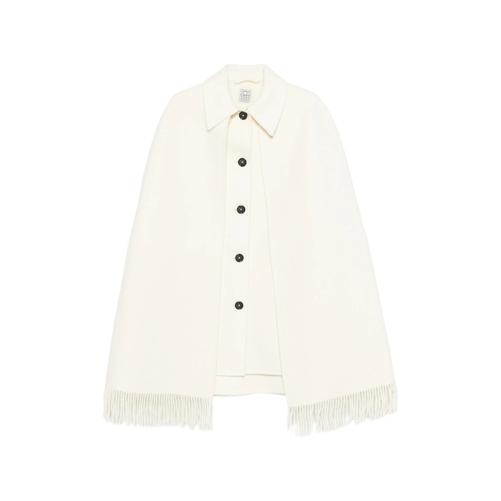 Fringed-Hem Coat