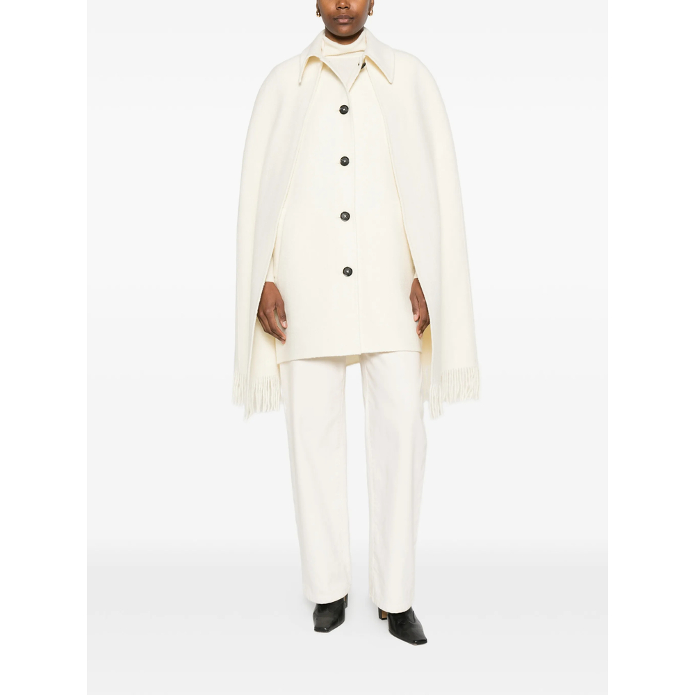 Fringed-Hem Coat