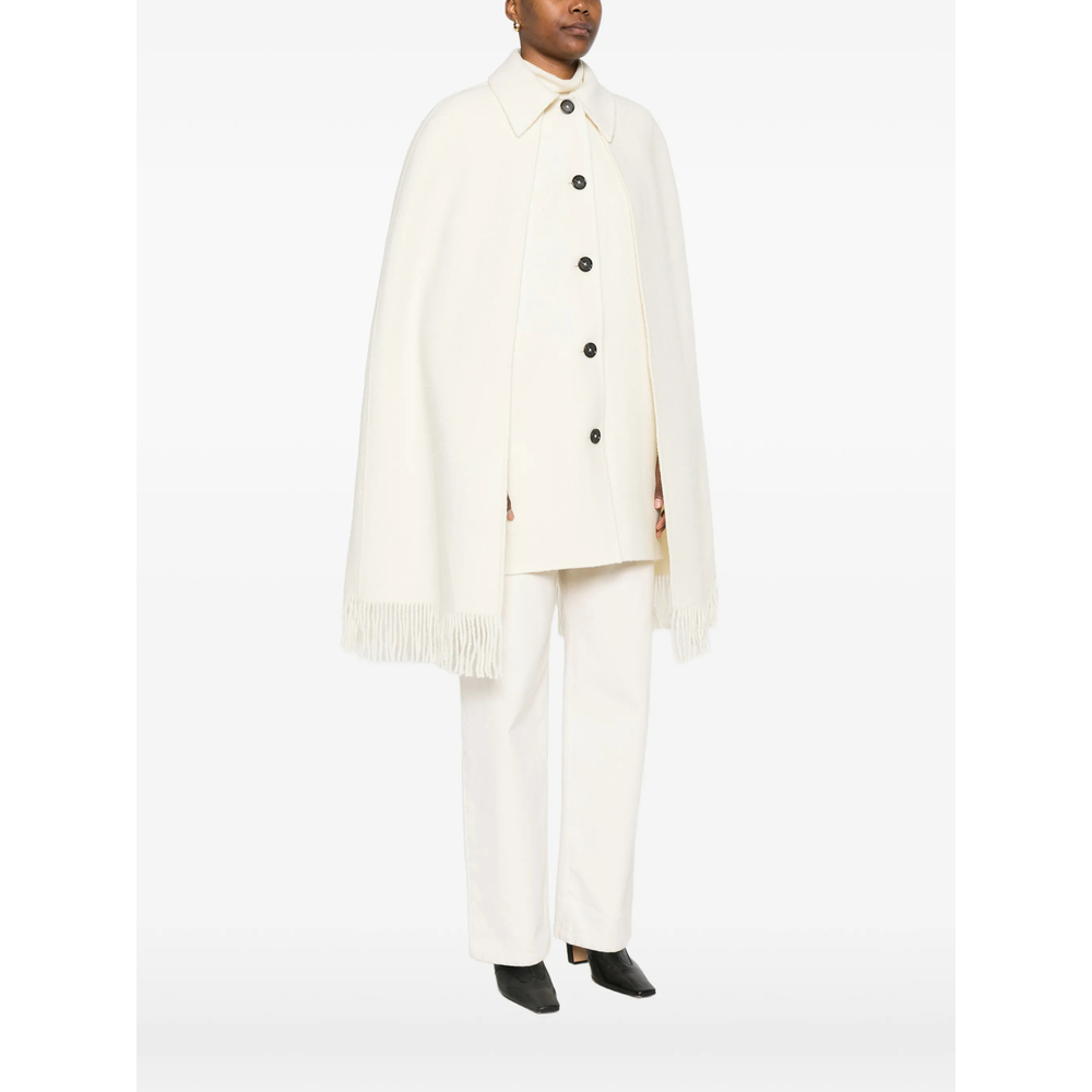 Fringed-Hem Coat