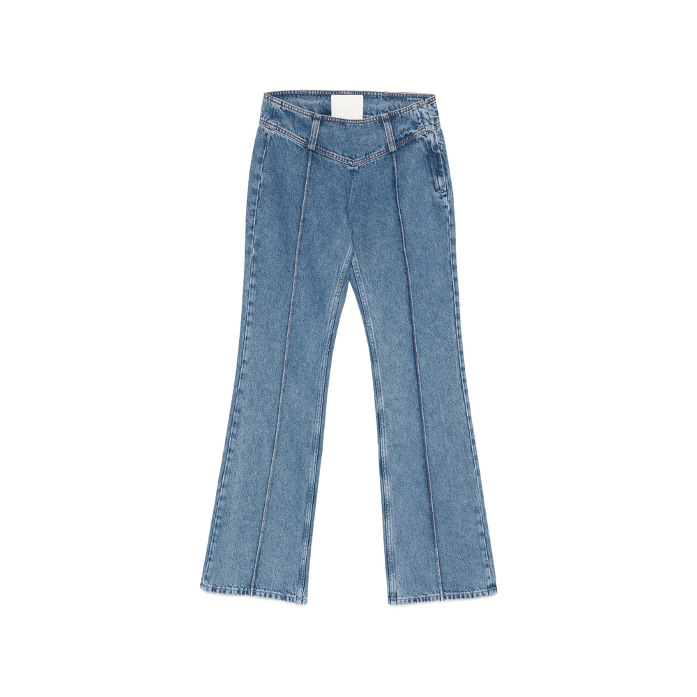 Mother SNACKS! The Pin Up Takeout Heel Seam-detail Jeans