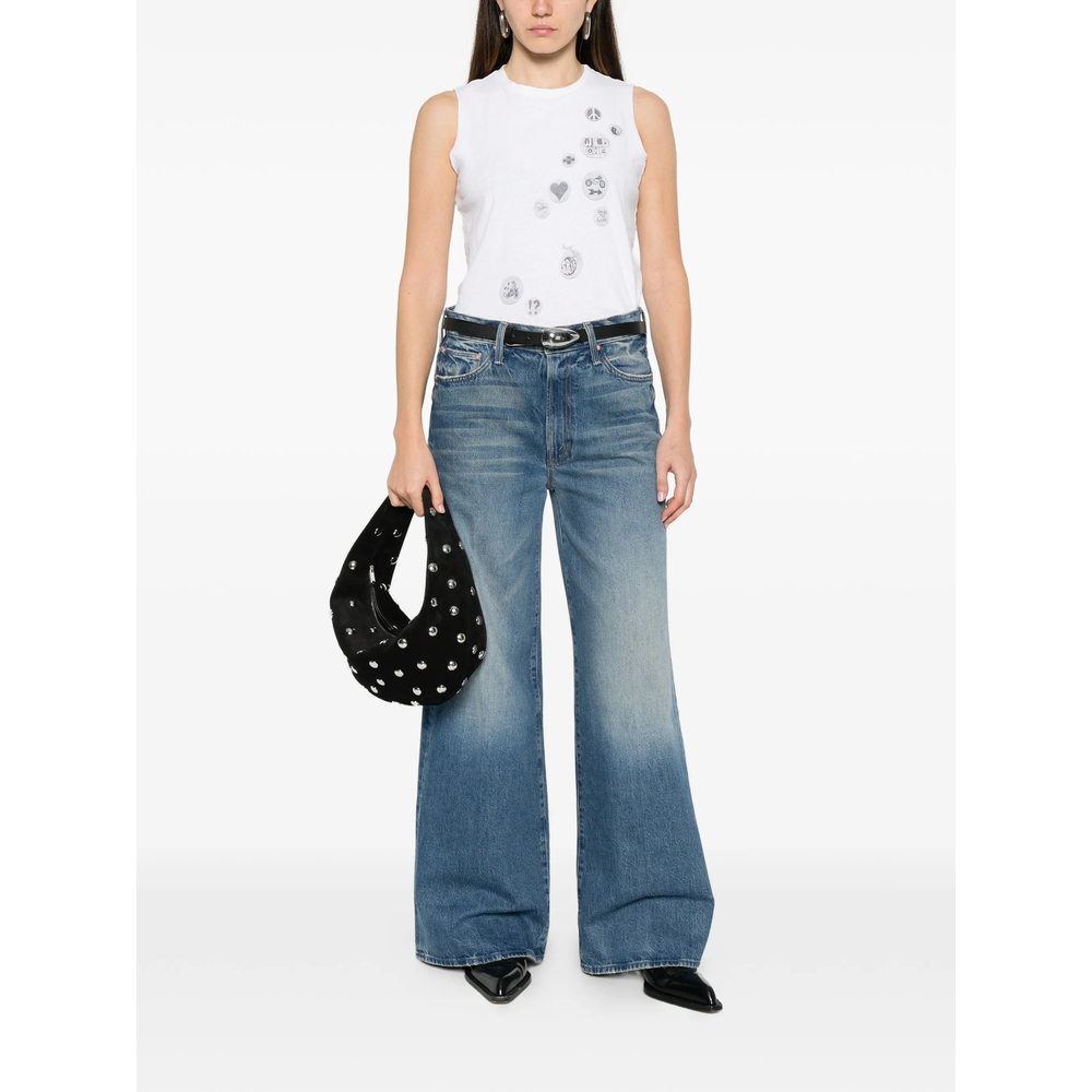 Graphic-Print Sleeveless Top