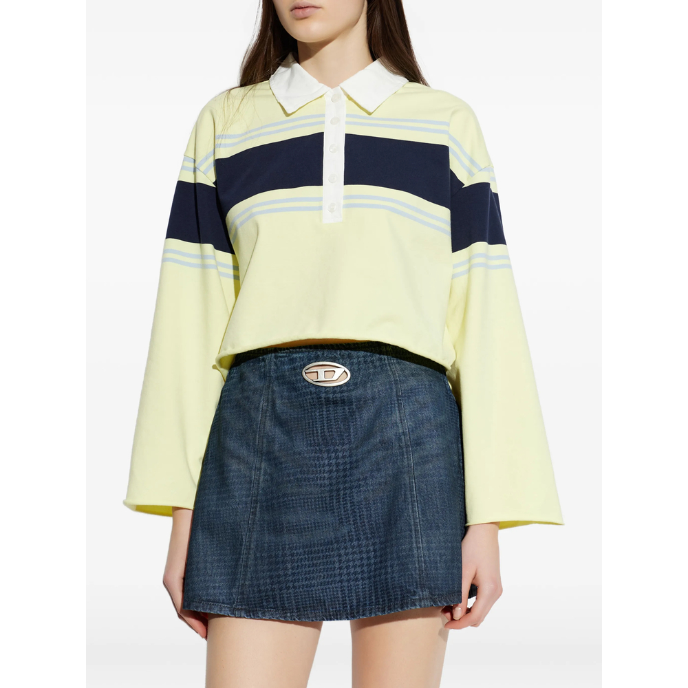 Re/Done Striped Polo Top