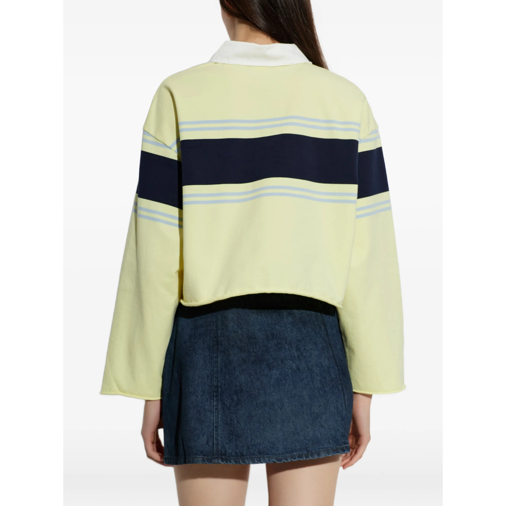Re/Done Striped Polo Top