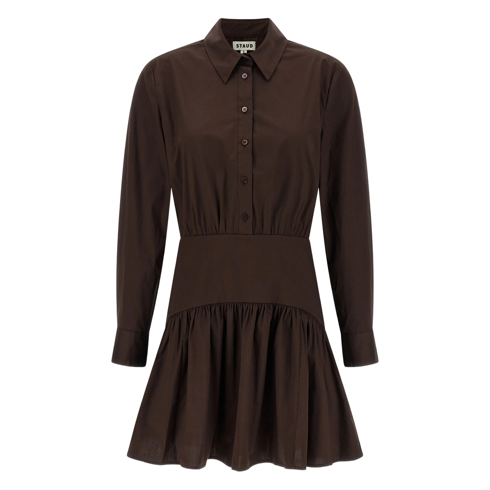 Staud Rocco Gathered Mini Dress