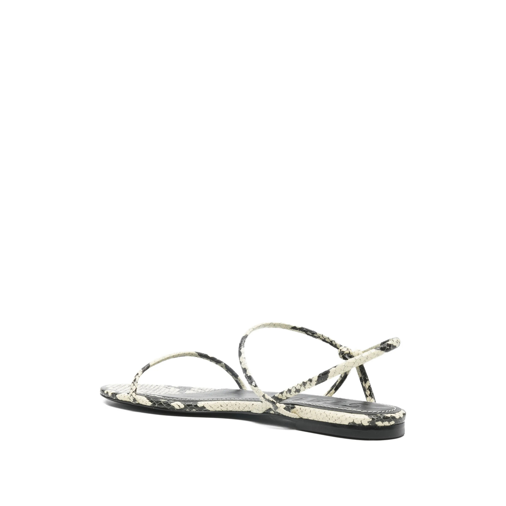 Laurel Snakeskin-Print Sandals