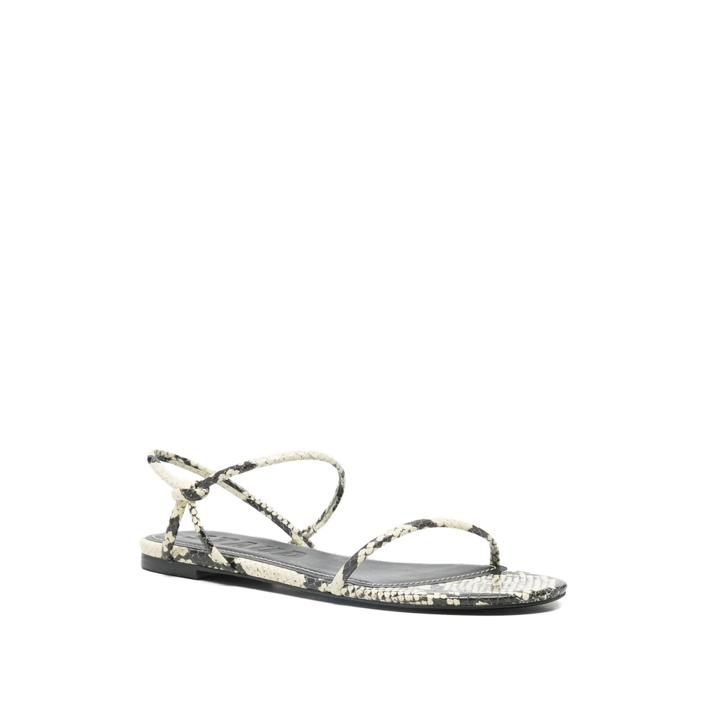 Laurel Snakeskin-Print Sandals