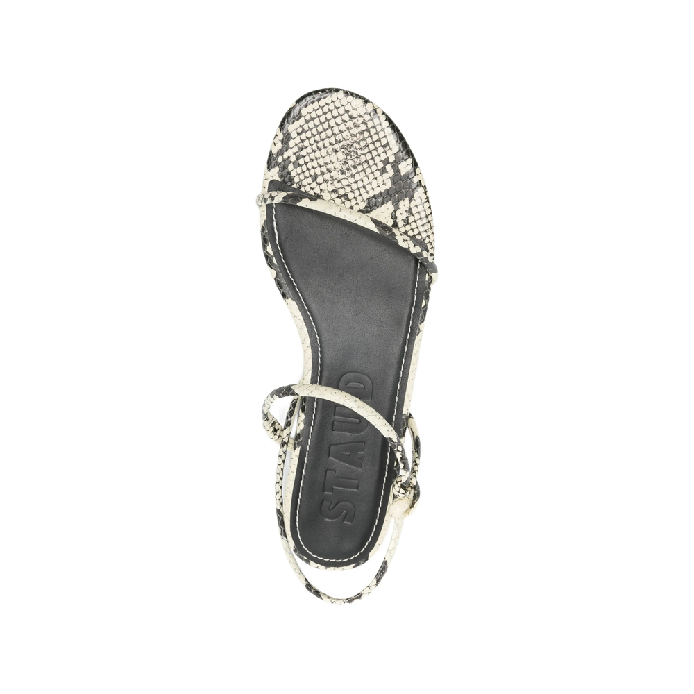 Laurel Snakeskin-Print Sandals