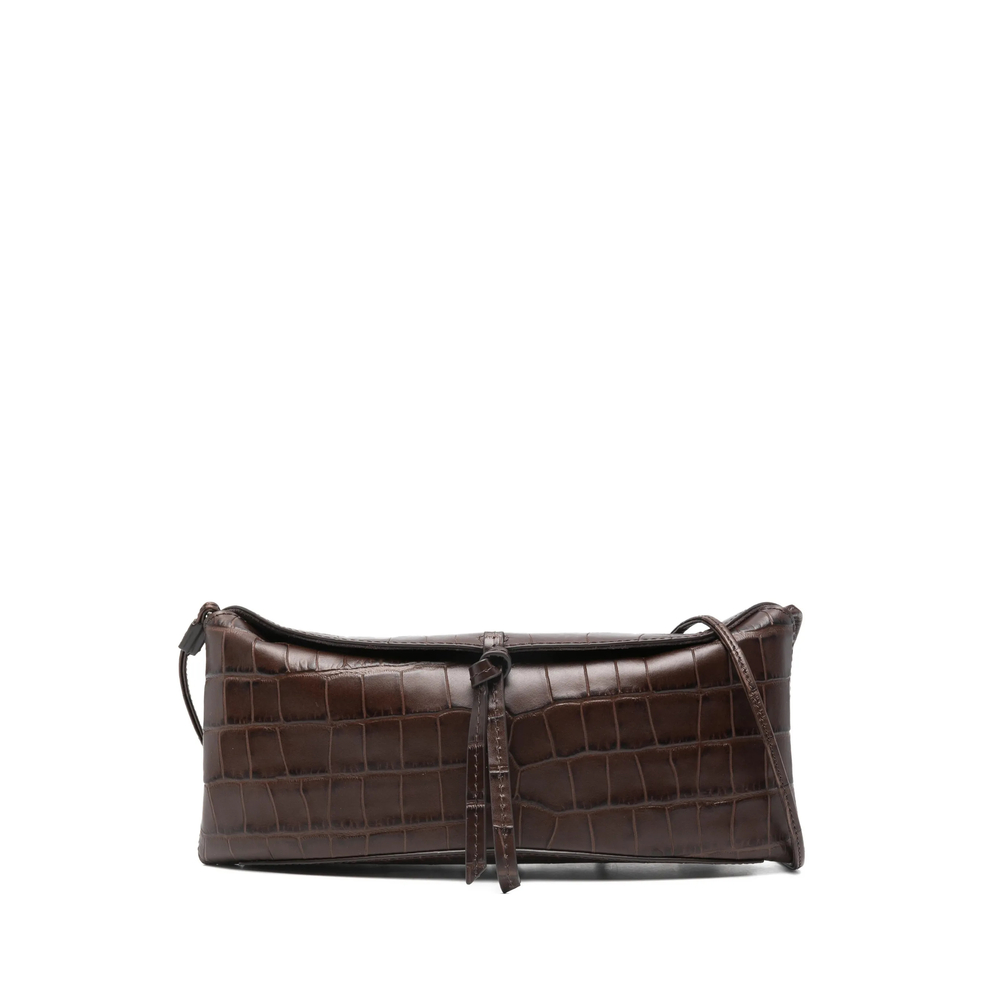 Staud Eve Croc-embossed Clutch Bag