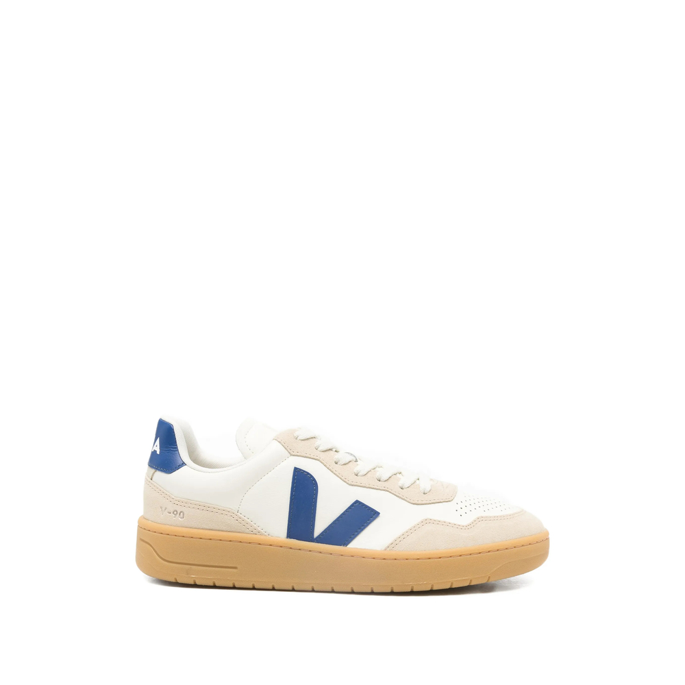 Veja V90 O. T. Leather Panelled Sneakers