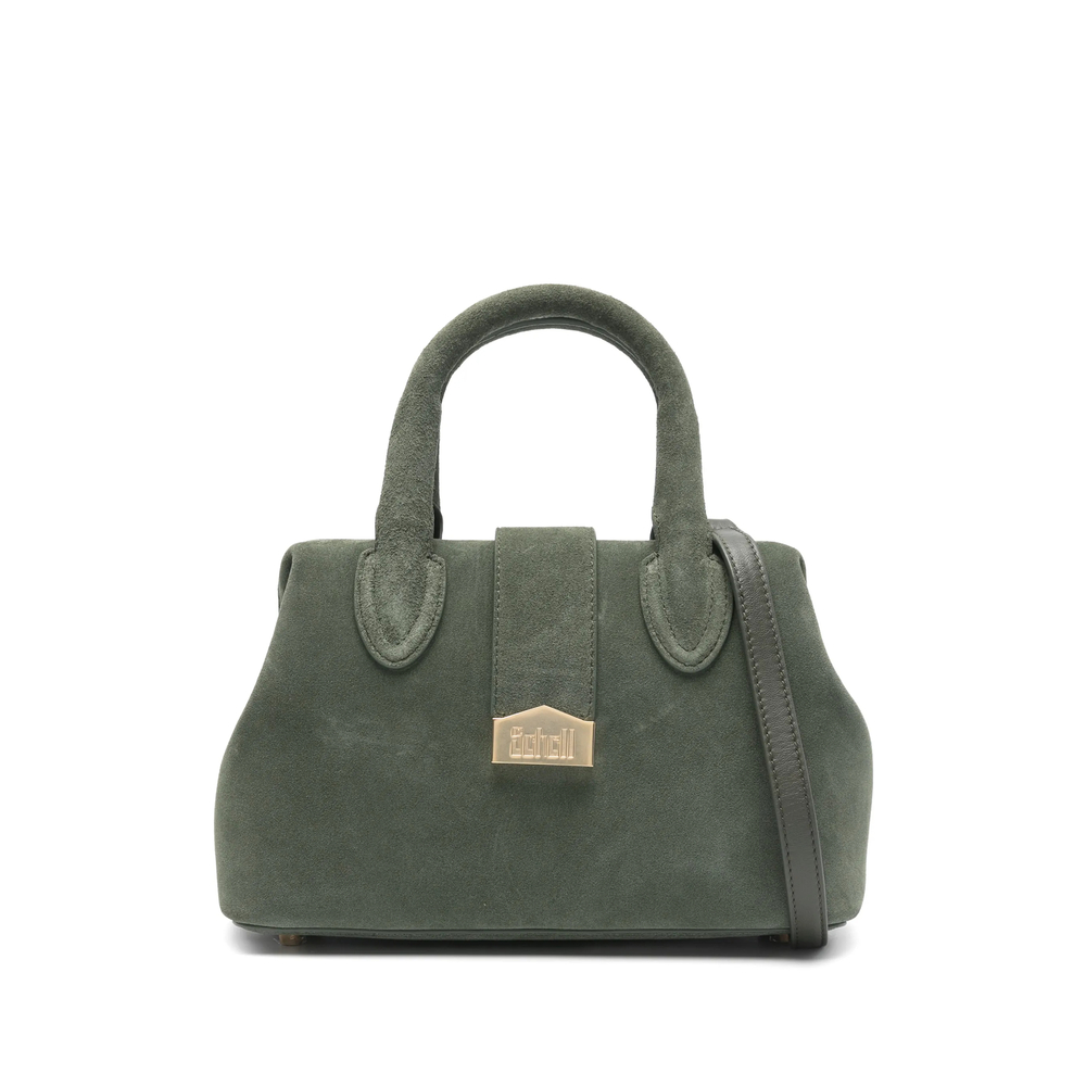 Schell Suede Top-handles Tote Bag In Green