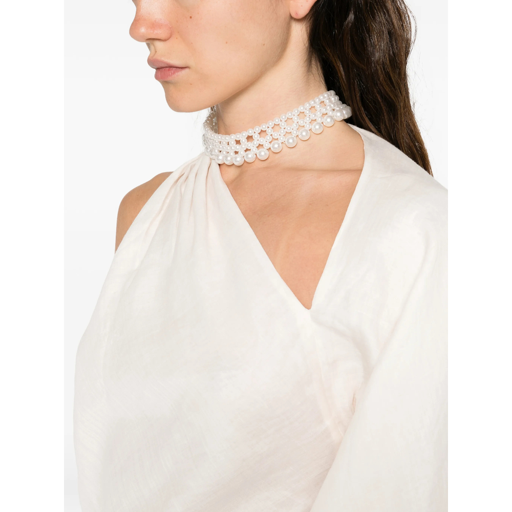 Draped-Sleeve Top