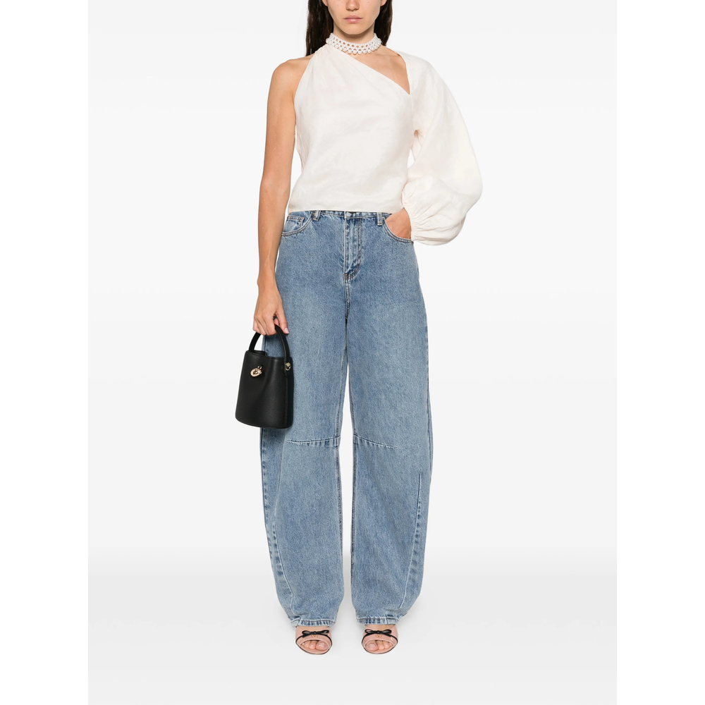 Draped-Sleeve Top