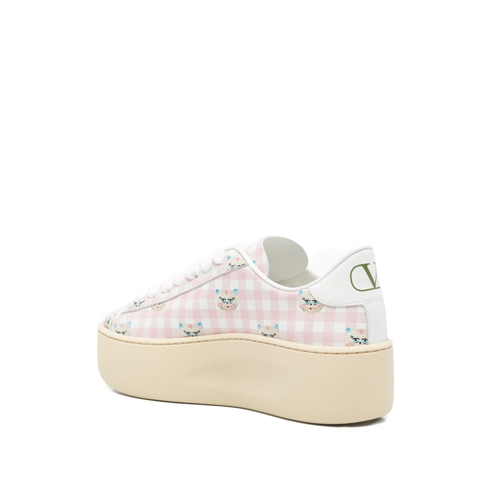 Garavani Gingham Platform Sneakers