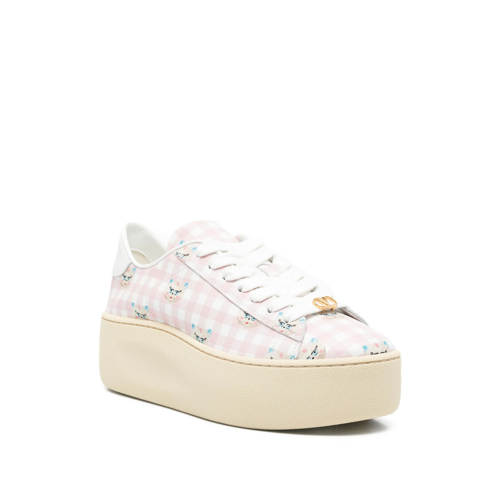 Garavani Gingham Platform Sneakers