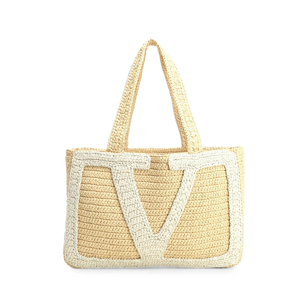 Garavani Viva Superstar Large Raffia Shopping Bag
