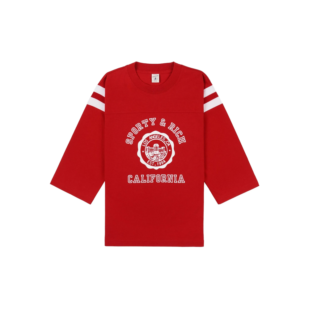 Sporty & Rich Striped Graphic Top