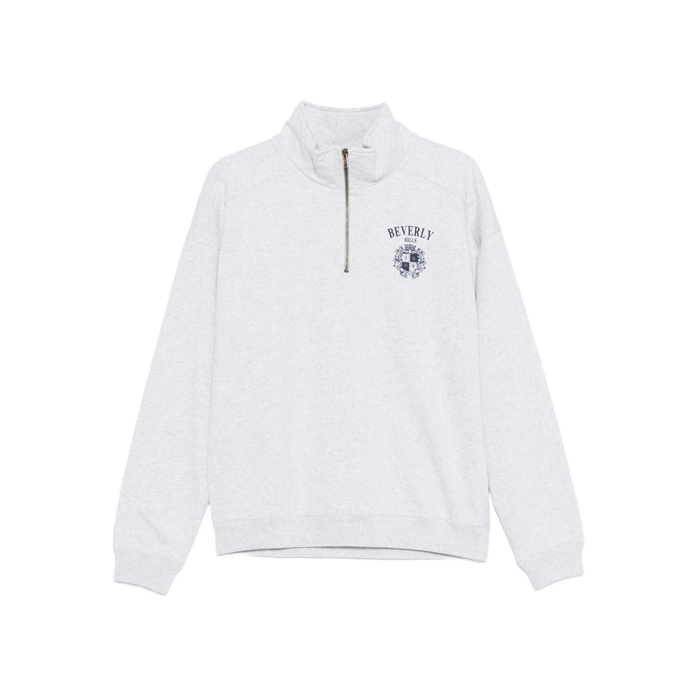 Sporty & Rich Quarter-zip Pinted Sweatshirt