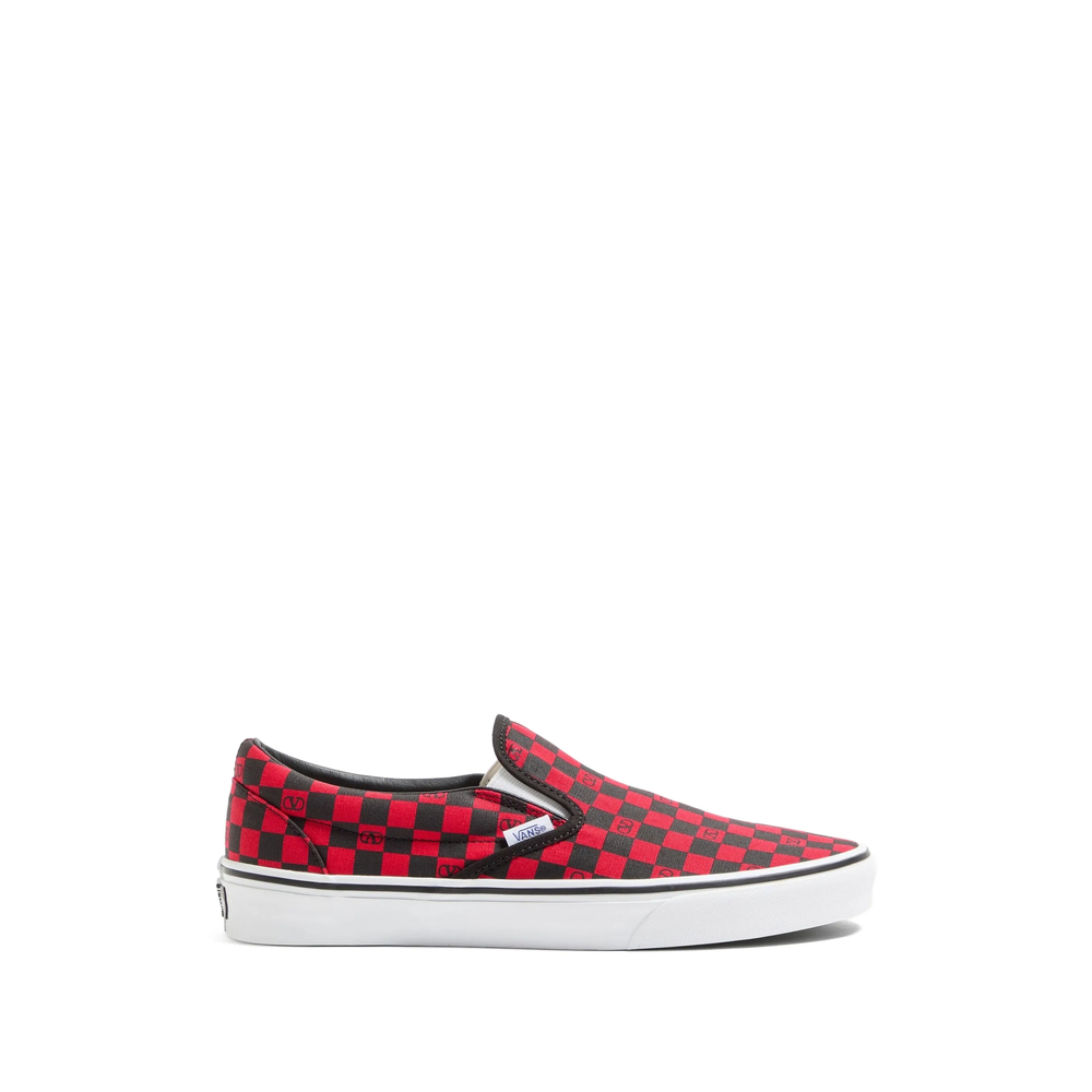 Vans X Valentino X Vans Fabric Slip-on Trainer With Vlogo Checkerboard Print