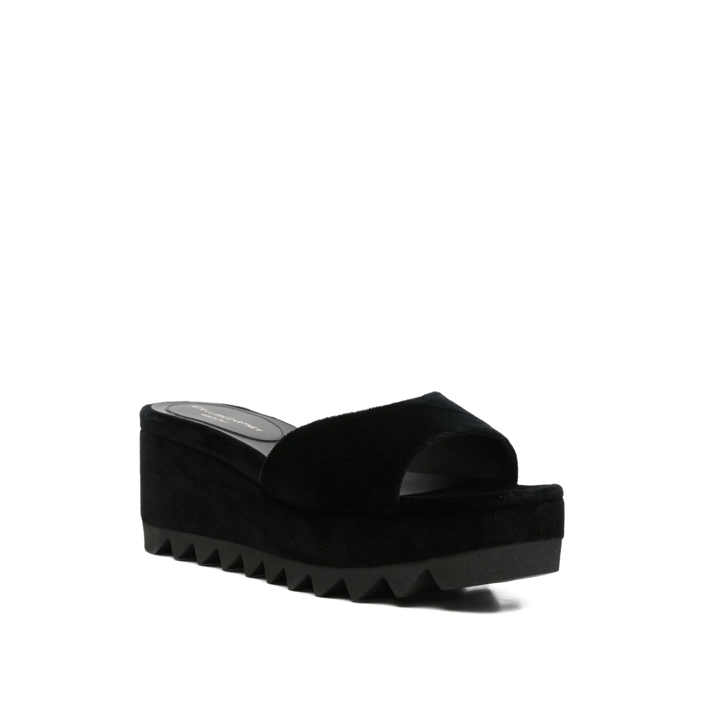 Velvet Platform Sandals