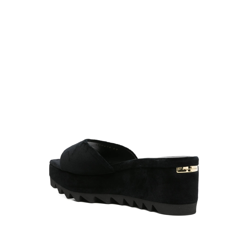 Velvet Platform Sandals