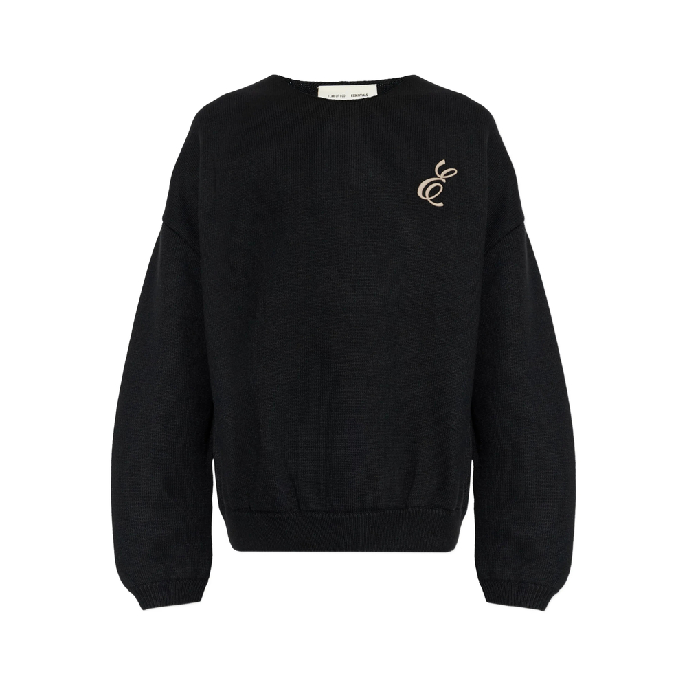 Essentials Logo-Embroidered Crew-Neck Sweater