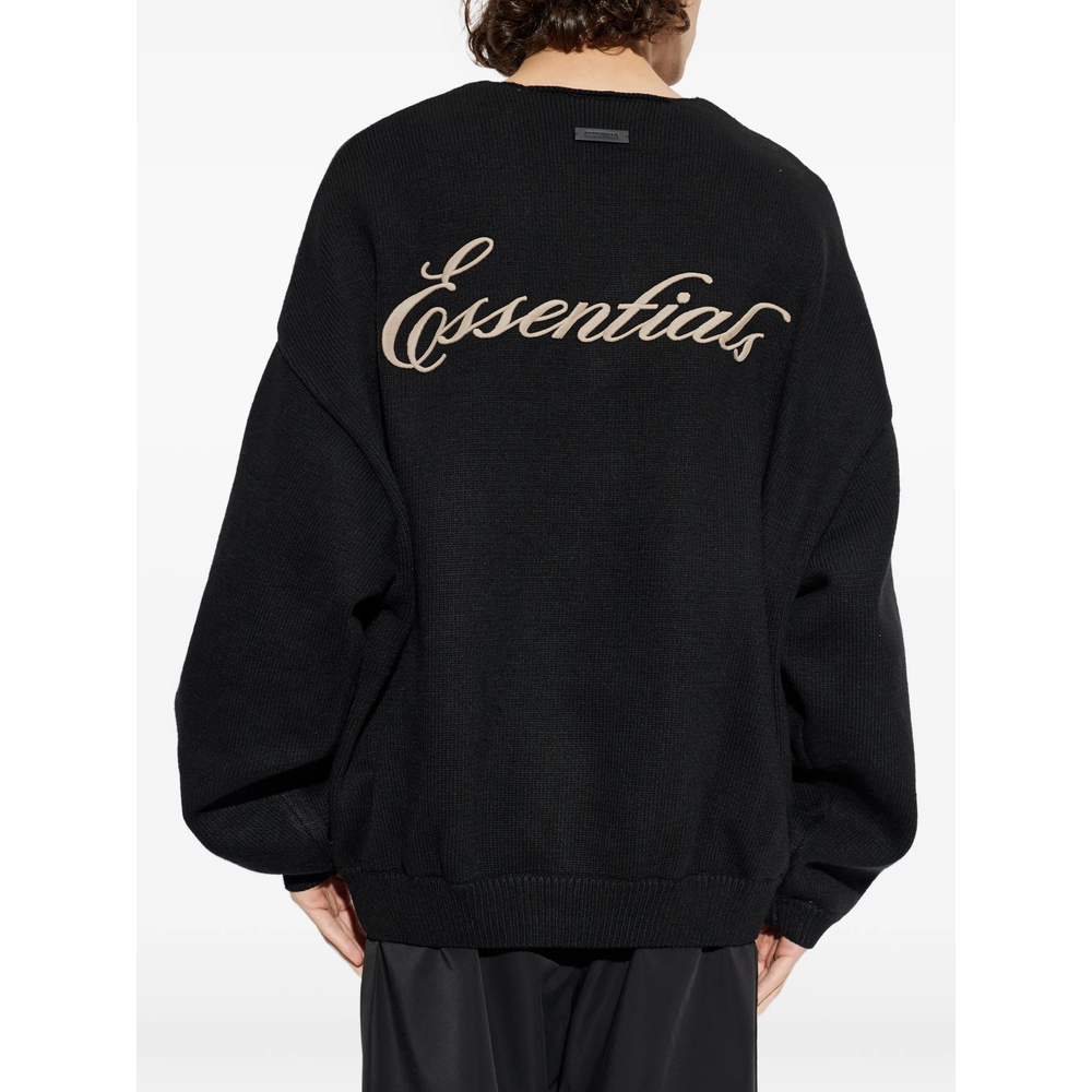 Essentials Logo-Embroidered Crew-Neck Sweater