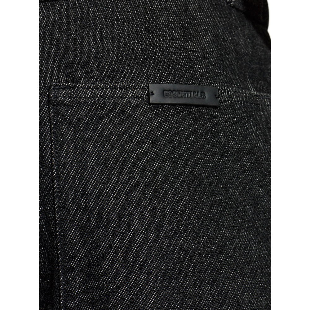 Essentials Logo-Print Straight-Leg Jeans
