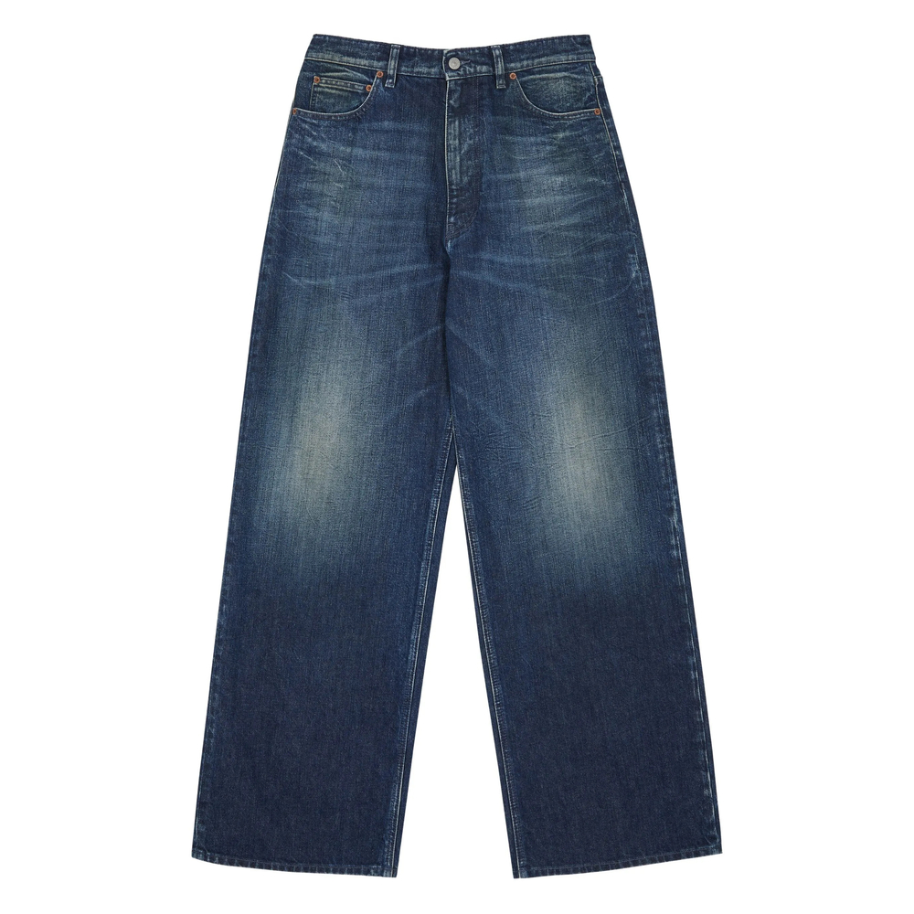 Mm6 Maison Margiela Faded Wide-leg Jeans
