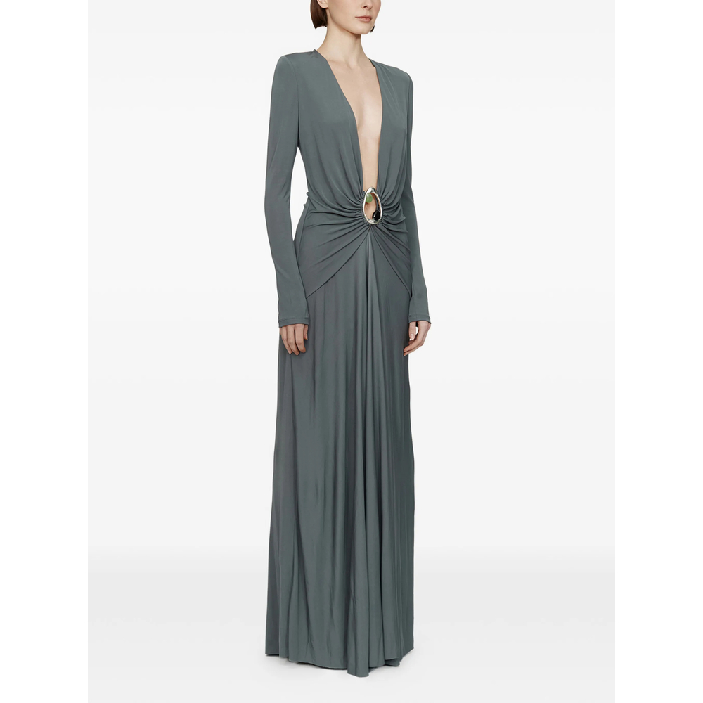Christopher Esber Orica Ruched V-neck Maxi Dress