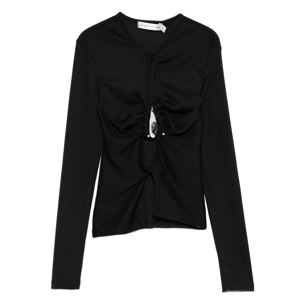 Christopher Esber Crystal-pendant Open-twist Top