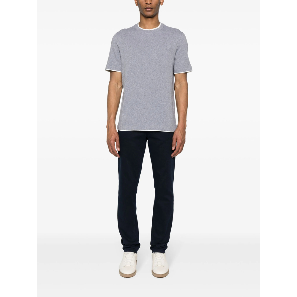 Faux-Layered Cotton T-Shirt