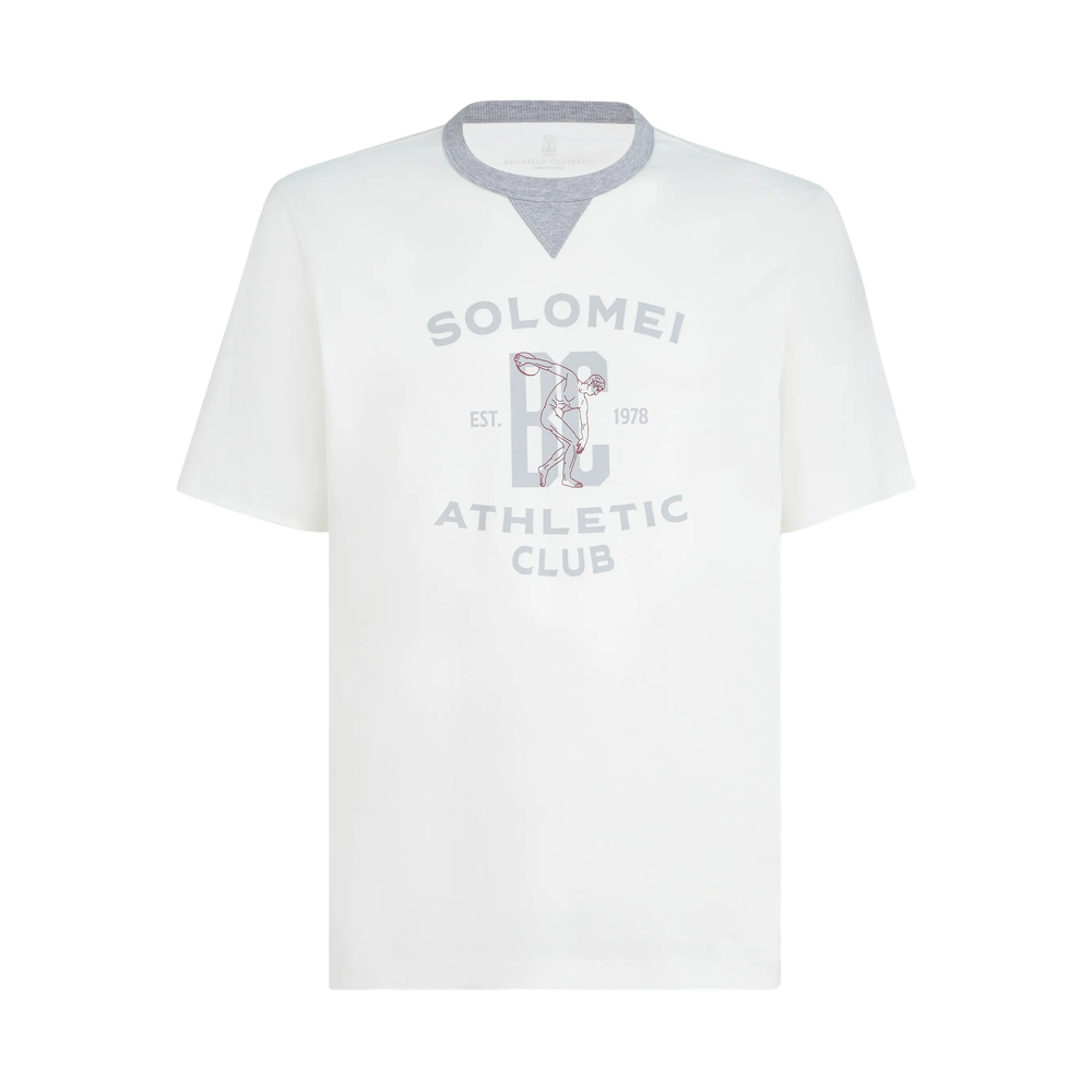 BRUNELLO CUCINELLI Brunello Cucinelli Print Cotton T-shirt　Brunello Cucinelli プリント コットン T シャツ