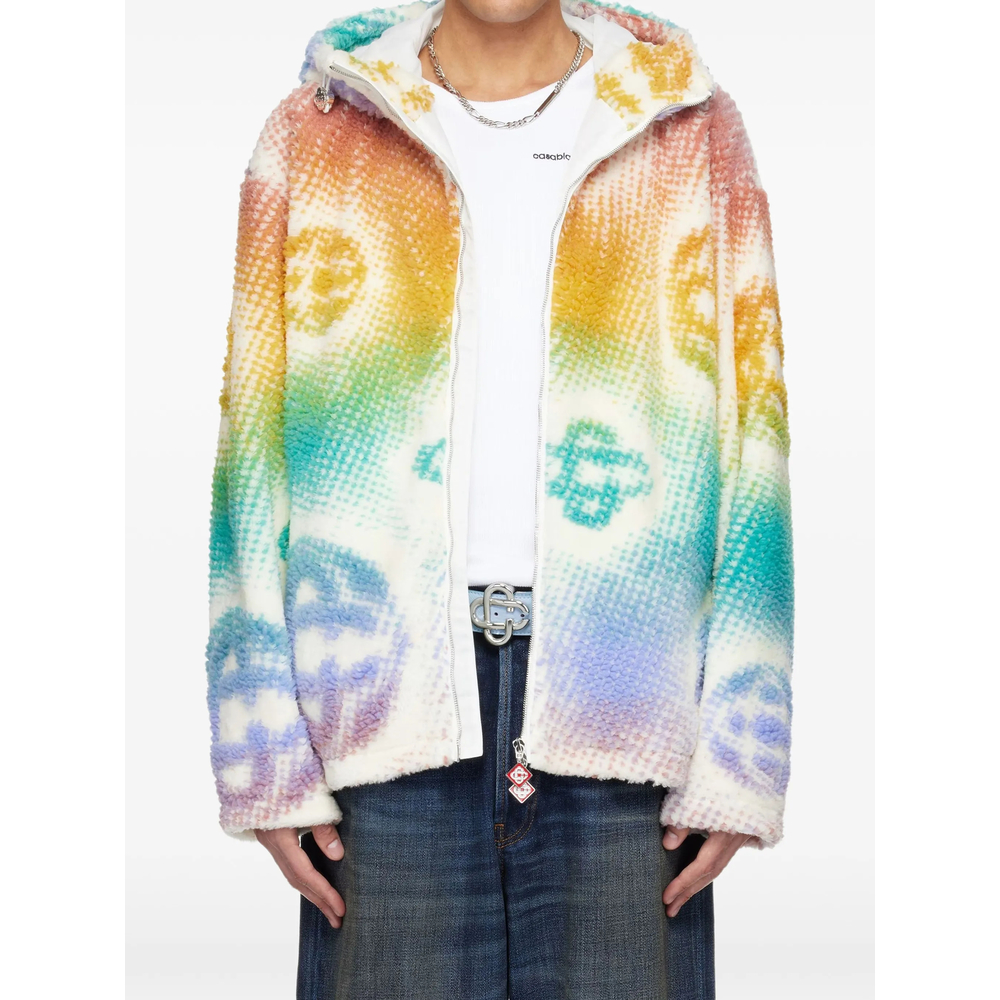 Halftone Monogram Hooded Jacket