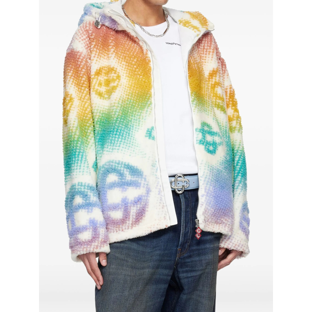 Halftone Monogram Hooded Jacket